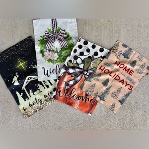 Holiday Themed Decorative Outdoor Garden Flag Set 12x18